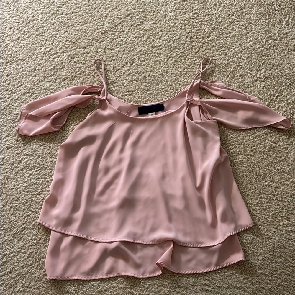 Blue Rain Pink Blouse with 3/4 Sleeves